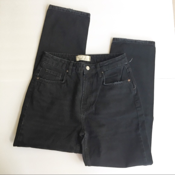 Free People Dakota Straight Leg Jean Black Distressed New - Picture 7 of 15
